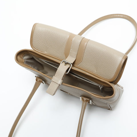 BURBERRY leather Shoulder Bag beige WS23402