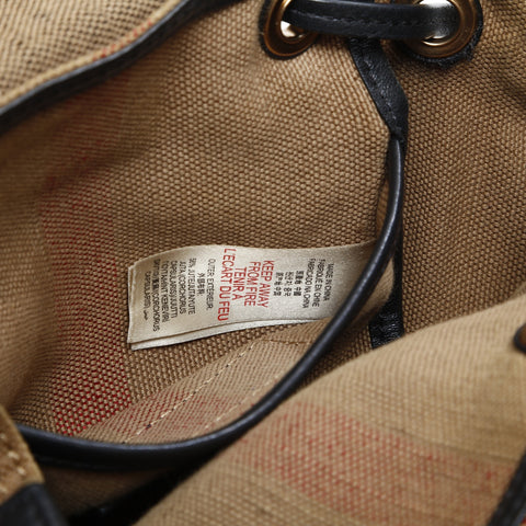 BURBERRY Nova Check Canvas Rucksack Daypack beige WS23403