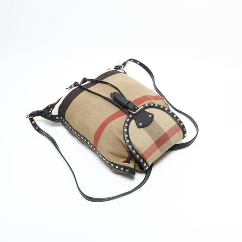 BURBERRY Nova check canvas Backpack  Daypack beige WS23403