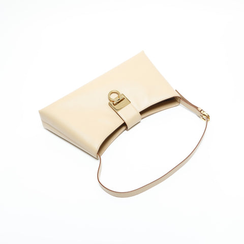 Salvatore Ferragamo leather Shoulder Bag beige WS23404