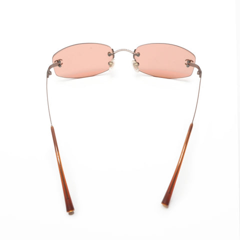 CHANEL Rimless sunglasses Orange WS23412