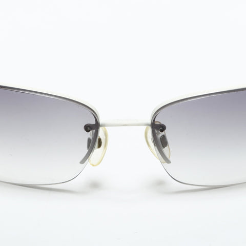 CHANEL Rhinestone COCO Mark sunglasses White black WS23413