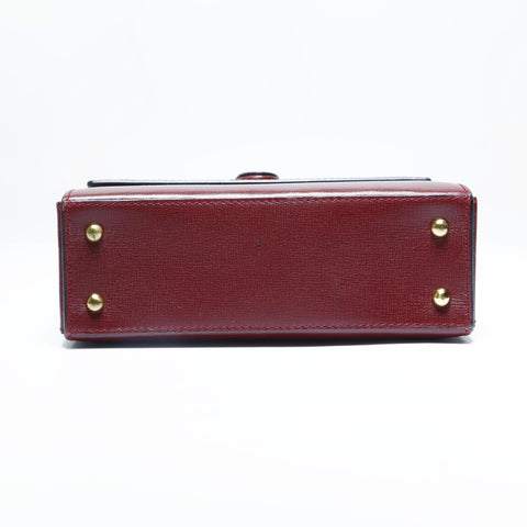 CARTIER Leather Mustodo Handbag Red WS23416