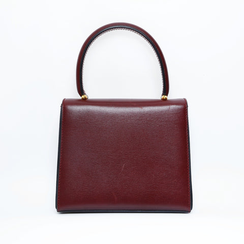 CARTIER Leather Mustodo Handbag Red WS23416