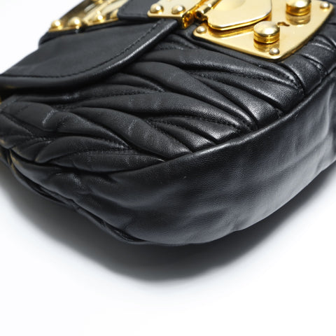 Miu Miu Materasse leather Handbag black WS23417