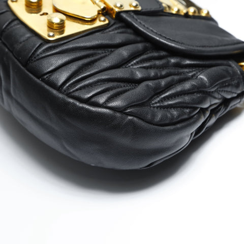 Miu Miu Materasse leather Handbag black WS23417