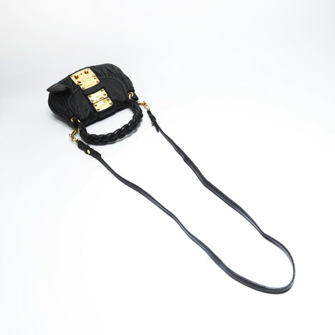 Miu Miu Materasse leather Handbag black WS23417