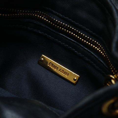 Miu Miu Materasse leather Handbag black WS23417