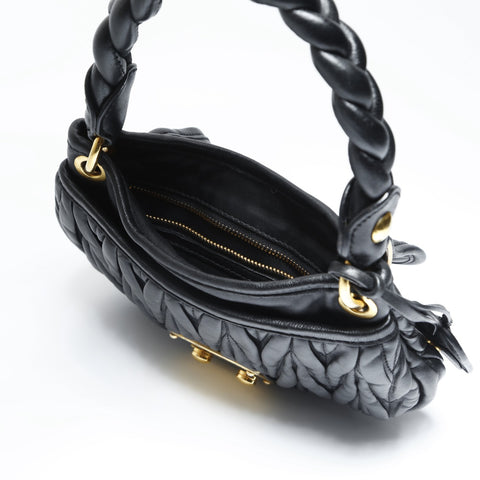 Miu Miu Materasse leather Handbag black WS23417