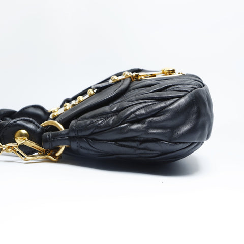 Miu Miu Materasse Lederhandtasche schwarz WS23417