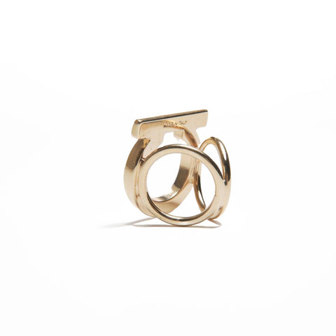 Salvatore Ferragamo scarf ring Gancini Other accessories gold WS23420