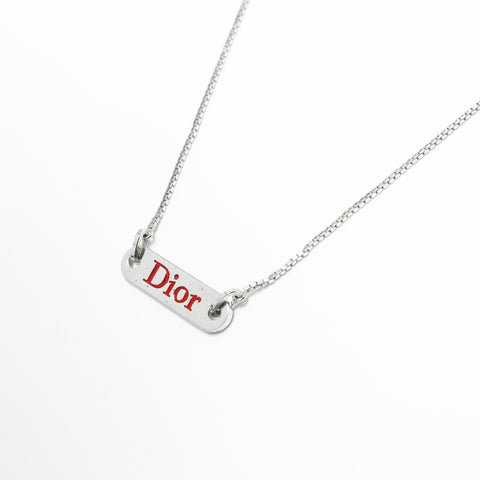 Christian Dior logo Necklace Silver WS23425