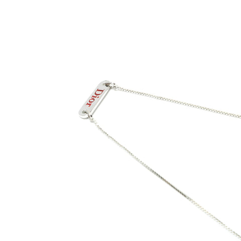 Christian Dior logo Necklace Silver WS23425