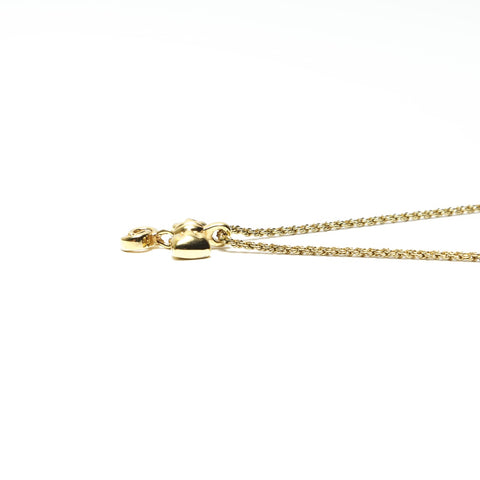 Christian Dior Logo ribbon Necklace gold WS23428