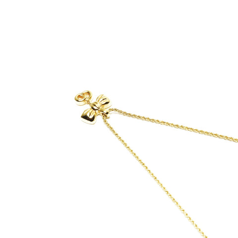 Christian Dior Logo ribbon Necklace gold WS23428