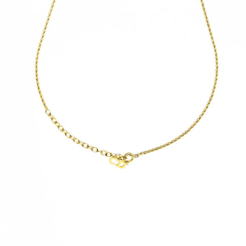 Christian Dior Logo ribbon Necklace gold WS23428
