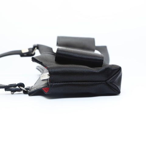 Salvatore Ferragamo Vara Satin Ribbon Shoulder Bag black WS23433