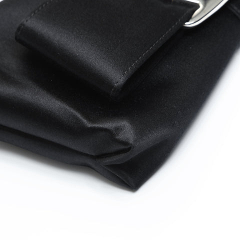 Salvatore Ferragamo Vara Satin Ribbon Shoulder Bag black WS23433