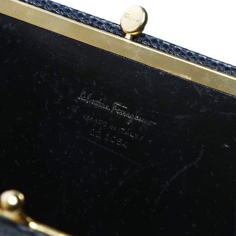 Salvatore Ferragamo Vara Mini Chain Shoulder Bag Navy WS23434