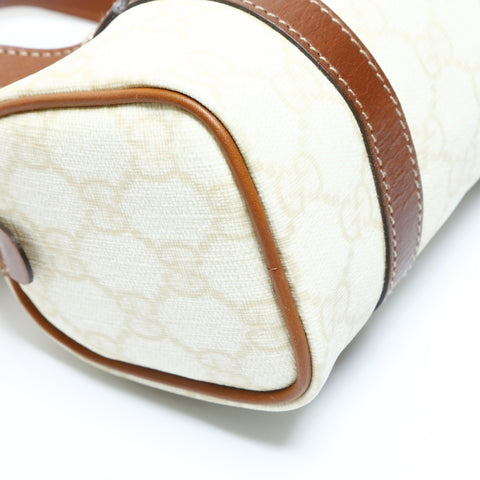 GUCCI PVC Mini Boston Bag Handbag beige WS23435