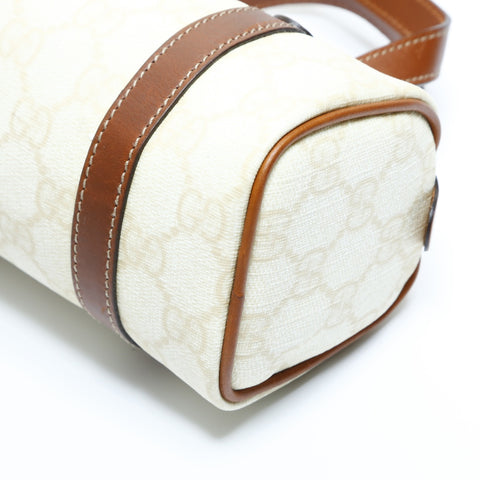 GUCCI PVC Mini Boston Bag Handbag beige WS23435