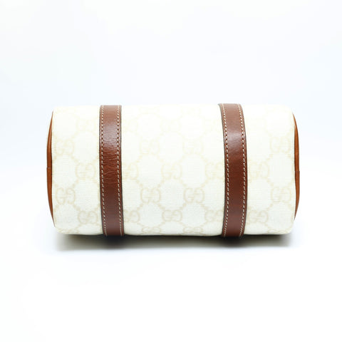 GUCCI PVC Mini Boston Bag Handbag beige WS23435