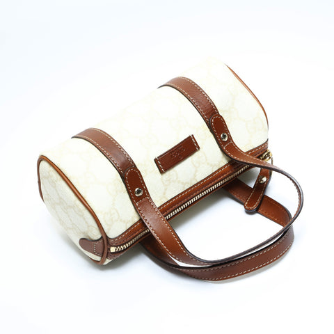 GUCCI PVC Mini Boston Bag Handbag beige WS23435