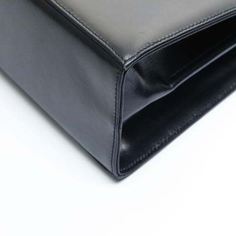 Salvatore Ferragamo Gancini Leather 2way Handbag black WS23437