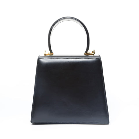 Salvatore Ferragamo Gancini Leather 2way Handbag black WS23437