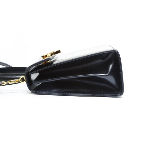 Salvatore Ferragamo Gancini Leather 2way Handbag black WS23437