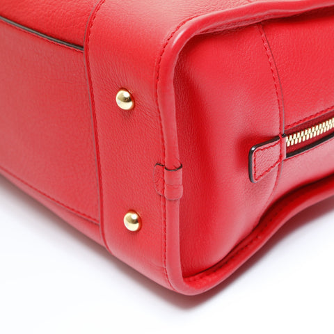 LOEWE Amazona 28 Leather Snail Charm Handbag Red WS23438