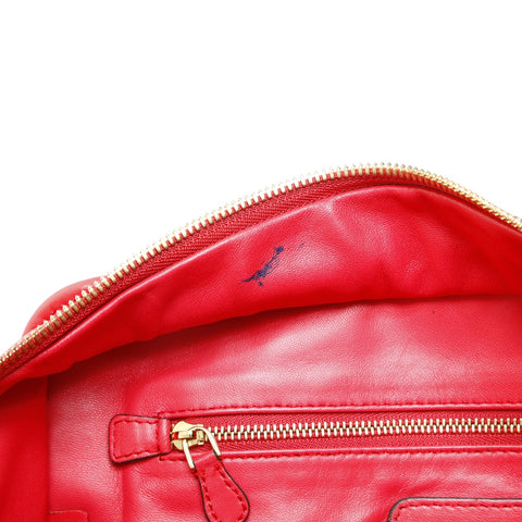 LOEWE Amazona 28 Leather Snail Charm Handbag Red WS23438