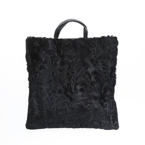 LOEWE fur Handbag black WS23440