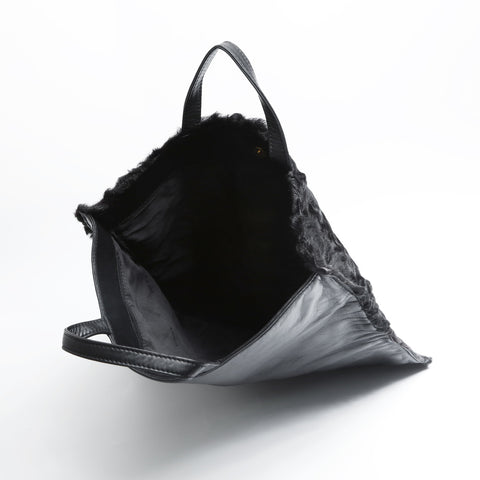 LOEWE fur Handbag black WS23440