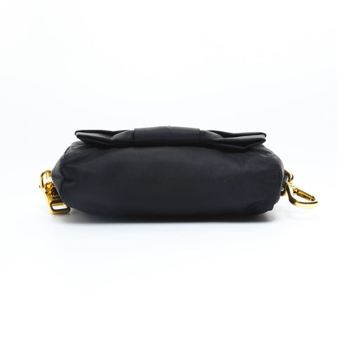 PRADA Includes nylon mini key charm Pouch black WS23443