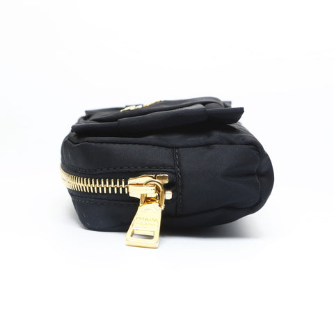 PRADA Includes nylon mini key charm Pouch black WS23443
