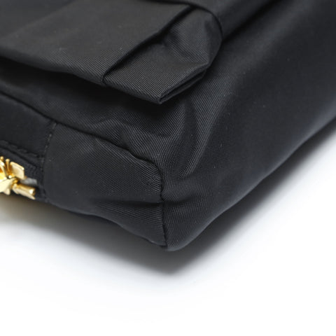 PRADA Includes nylon mini key charm Pouch black WS23443