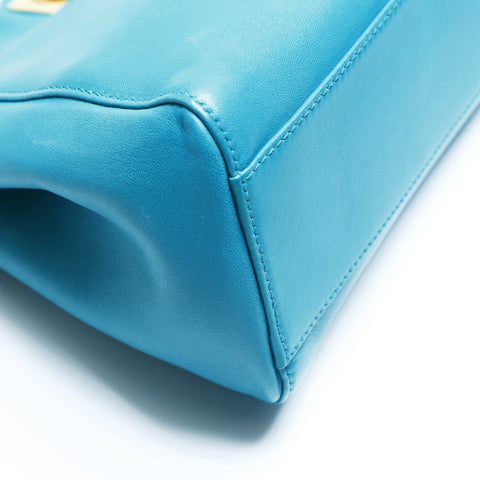 FENDI Mini Small Peekaboo Leather 2-way Handbag green WS23448