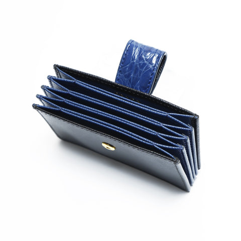 PRADA Compact wallet in Saffiano embossed leather Card Case black WS23450