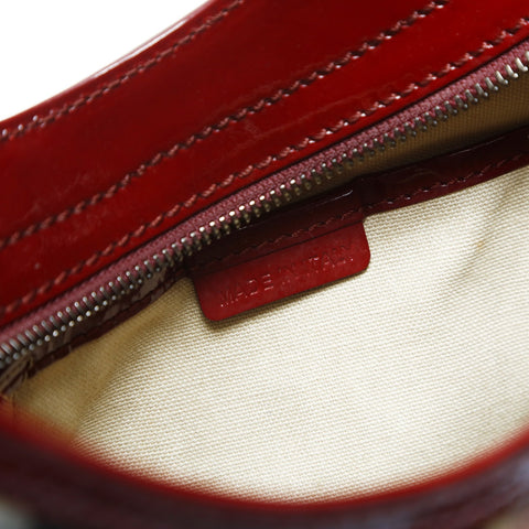 BURBERRY Nova Check PVC Red Shoulder Bag Red WS23454