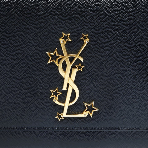 YVES SAINT LAURENT Leather Kate Star Shoulder Bag black WS23457