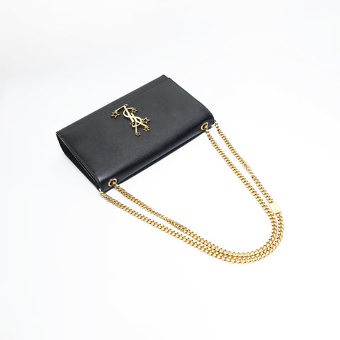 YVES SAINT LAURENT Leather Kate Star Shoulder Bag black WS23457