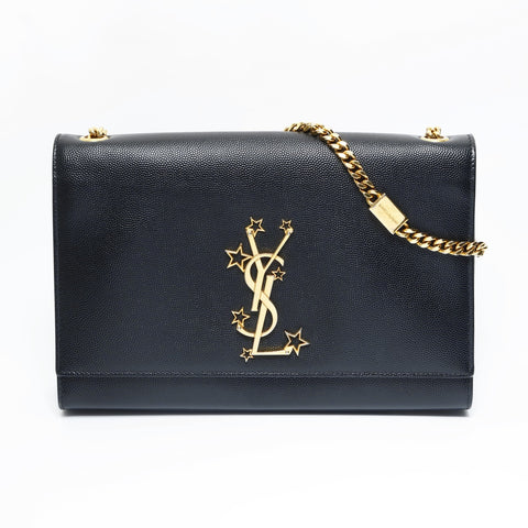 YVES SAINT LAURENT Leather Kate Star Shoulder Bag black WS23457