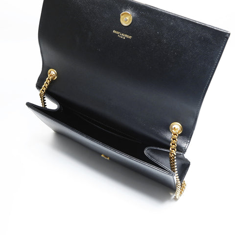 YVES SAINT LAURENT Leather Kate Star Shoulder Bag black WS23457