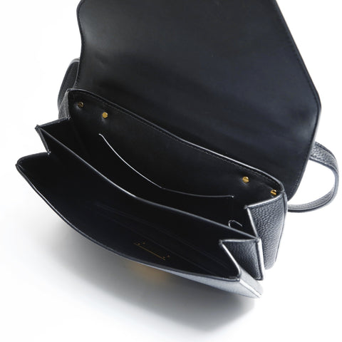 BOTTEGAVENETA Leather Mount Envelope Chain Shoulder Bag black WS23459