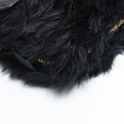 Miu Miu Fur Matelasse Shoulder Bag black WS23460