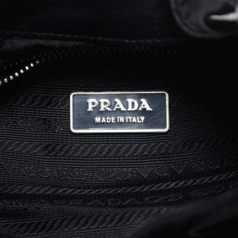 PRADA Nylon triangle logo Shoulder Bag black WS23461