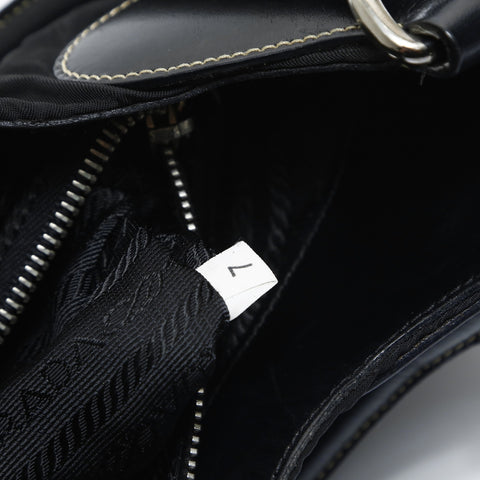 PRADA Nylon triangle logo Shoulder Bag black WS23461