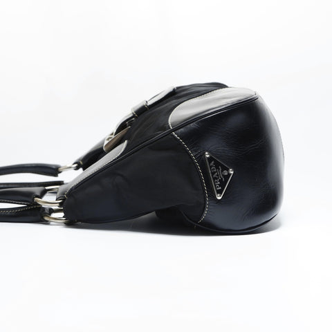 PRADA Nylon triangle logo Shoulder Bag black WS23461