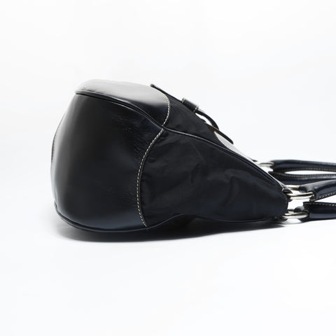 PRADA Nylon triangle logo Shoulder Bag black WS23461